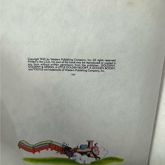 Vintage VTG Little Golden Book Tootle Train Junk Journal Ephemera - Picture 6 of 9
